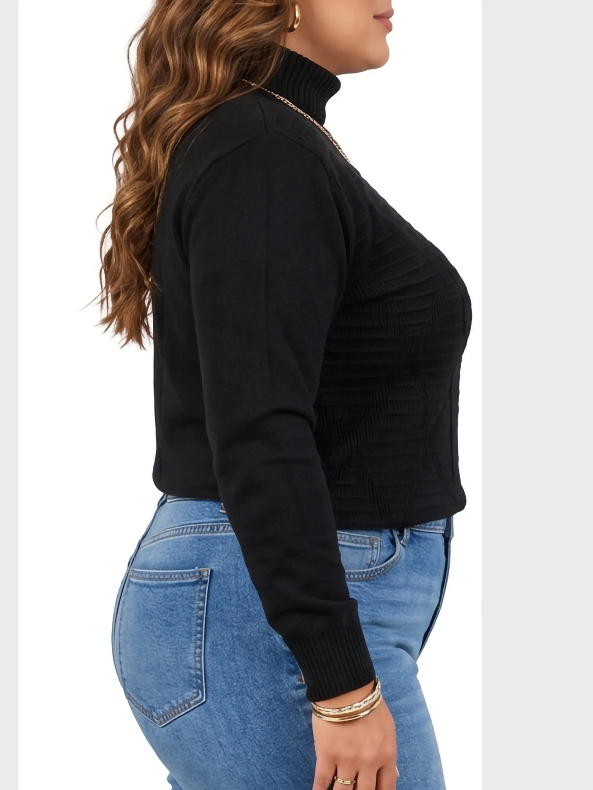 Sweater mujer texturado colores lineas extra linda 19