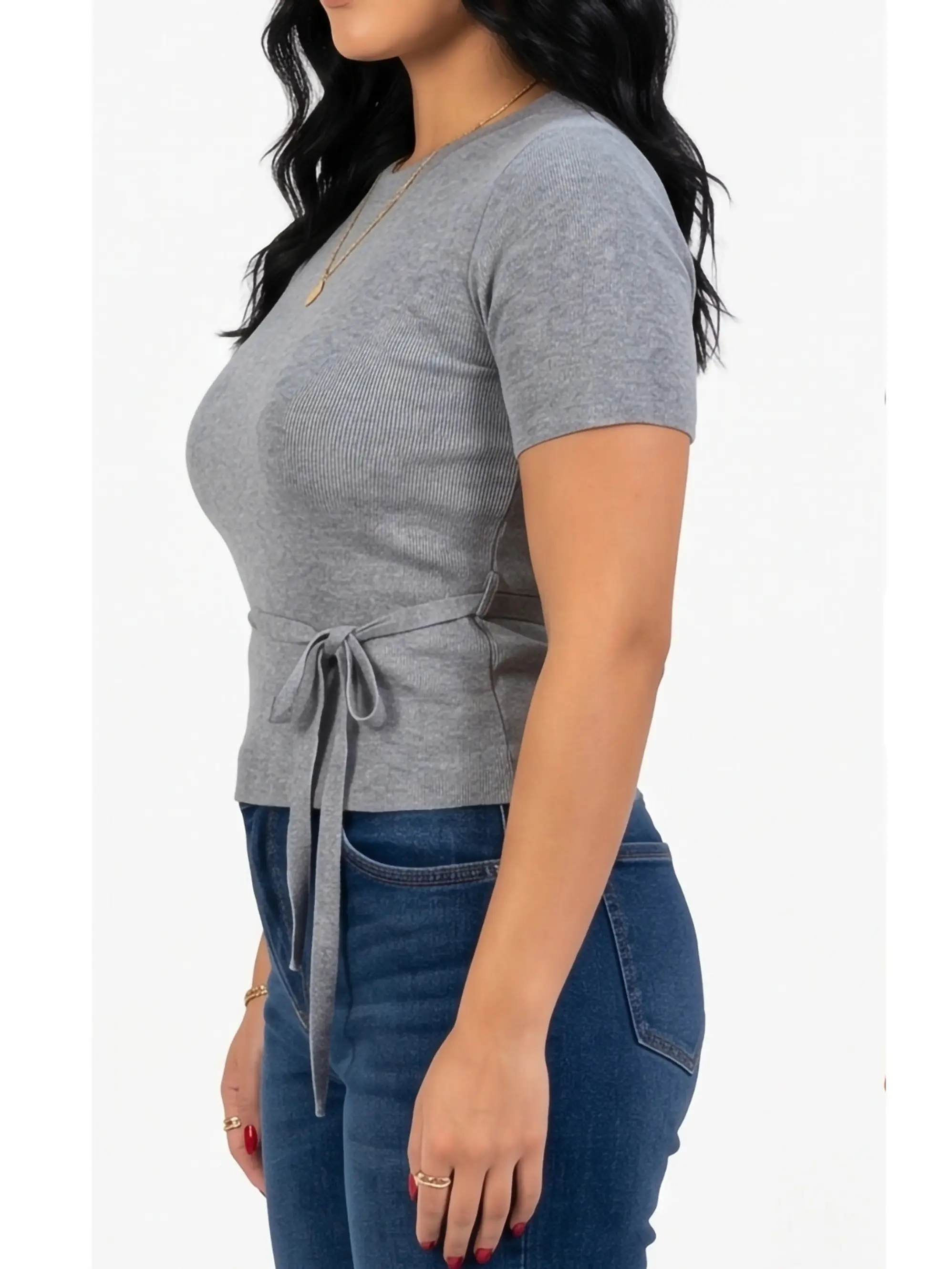 Polera lanilla manga corta invierno lazo colores 5