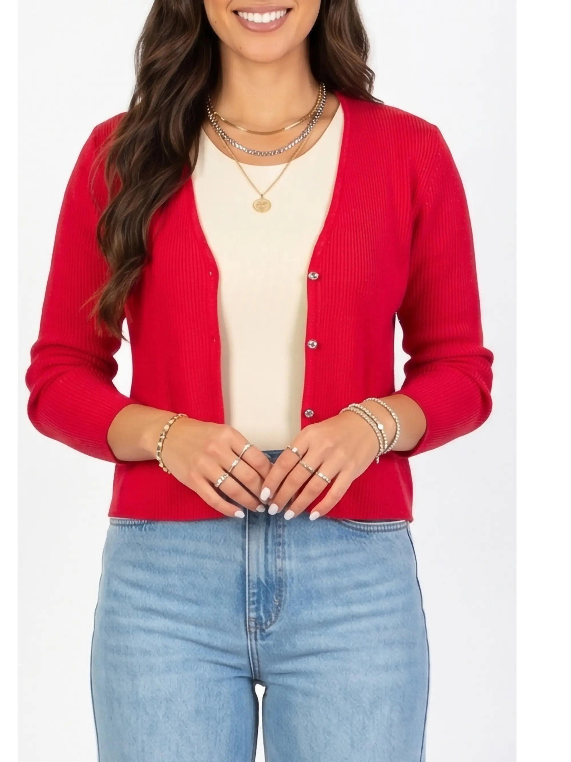 Chaleco botones básico mujer diseño Alba 7