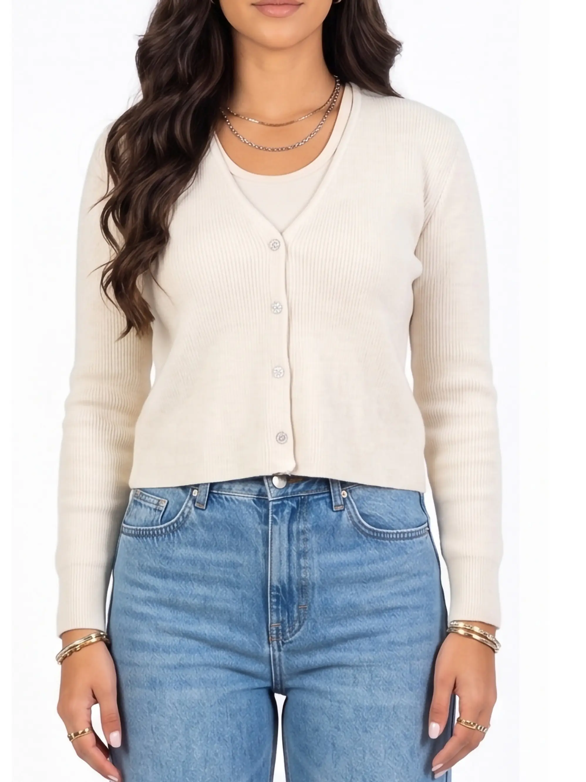 Chaleco botones básico mujer diseño Alba 14