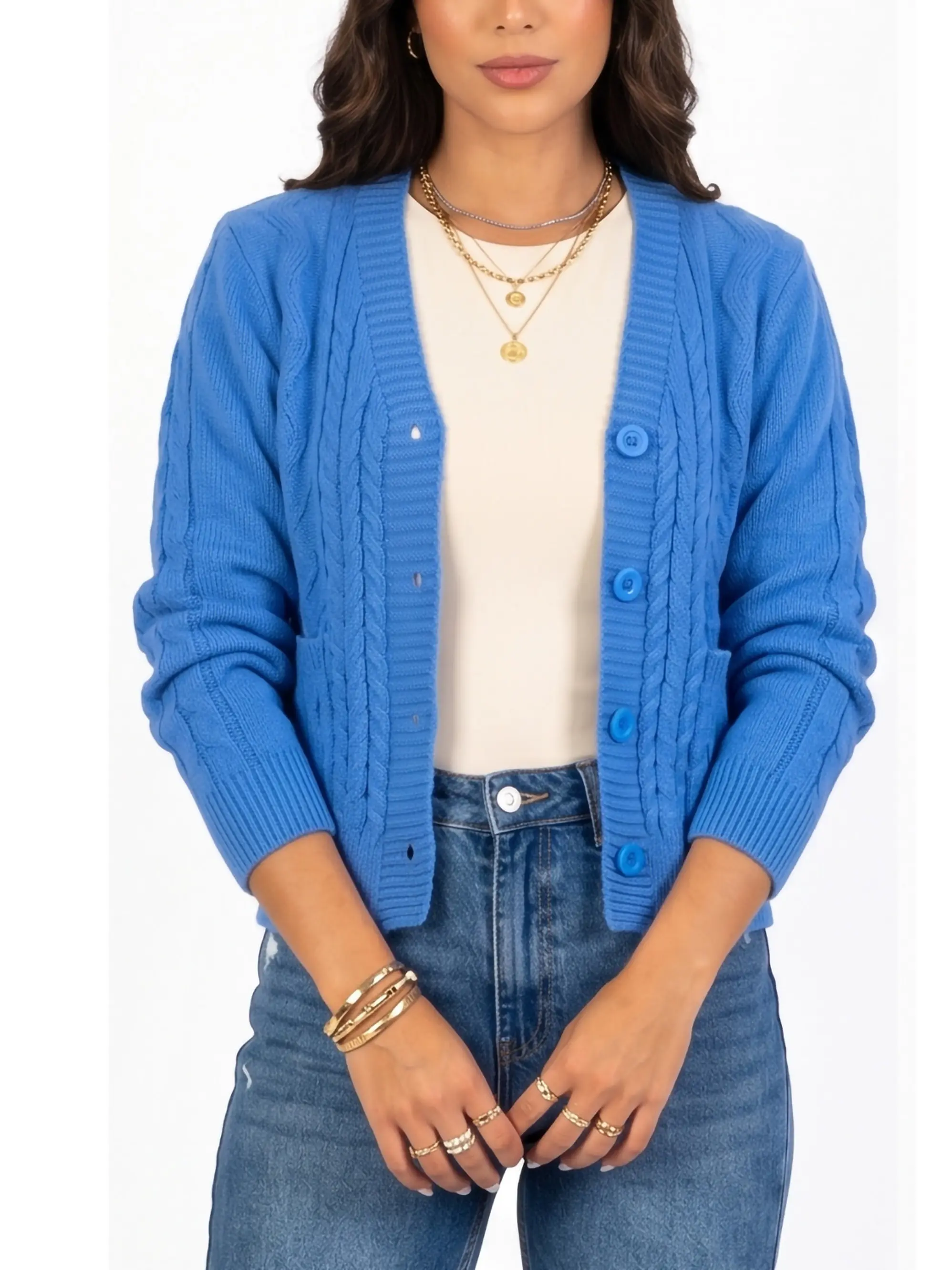 Chaleco básico colores trenzado Ana 12
