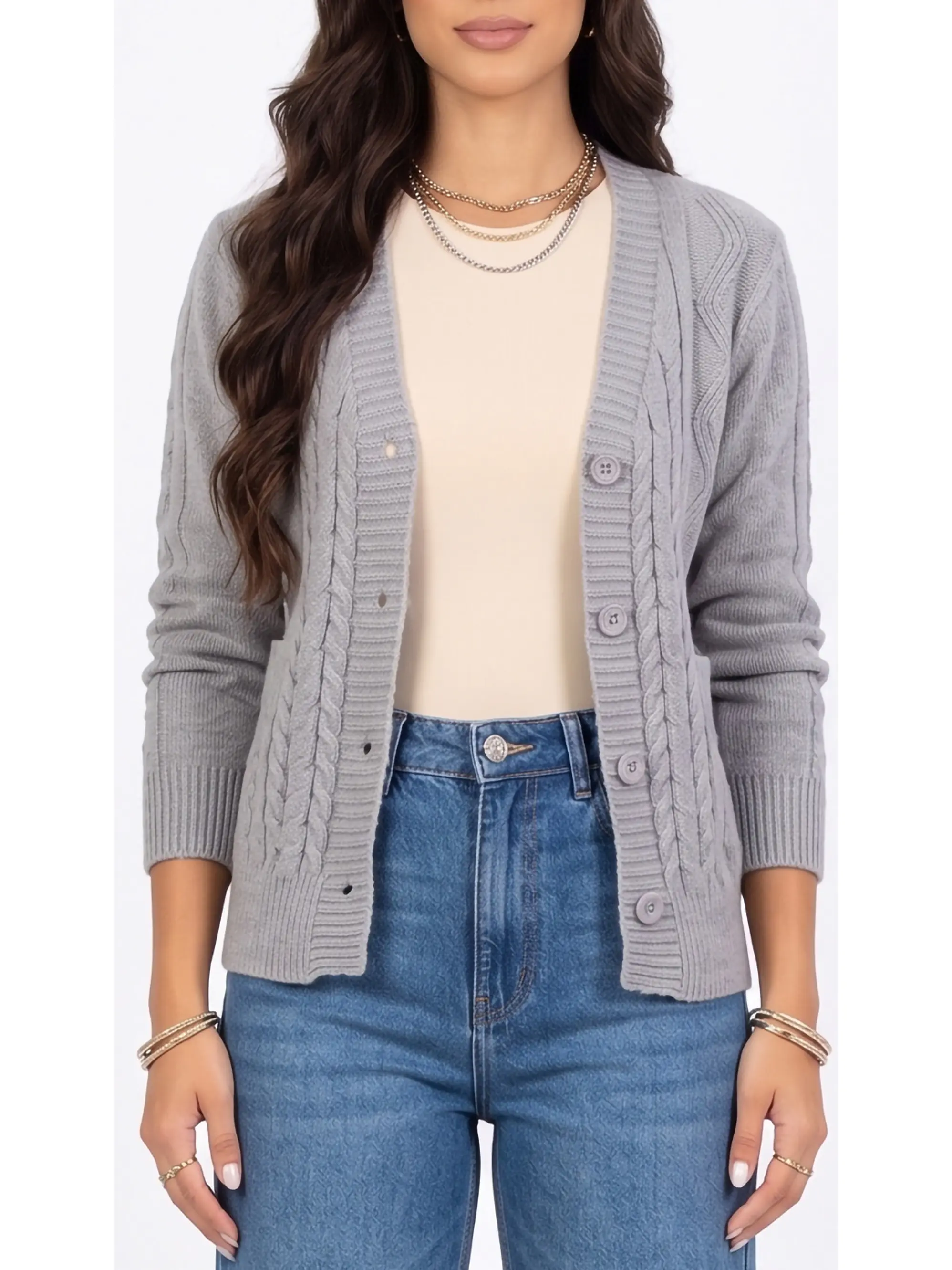 Chaleco básico colores trenzado Ana 16