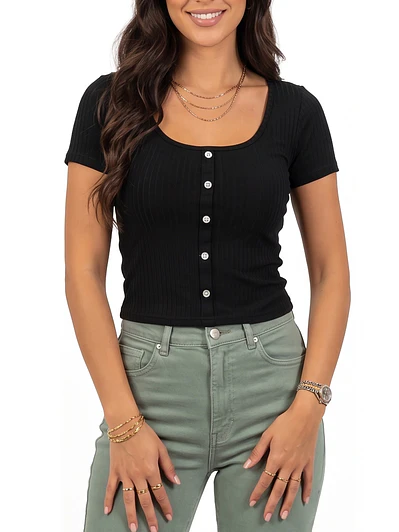 Polera básica Botones