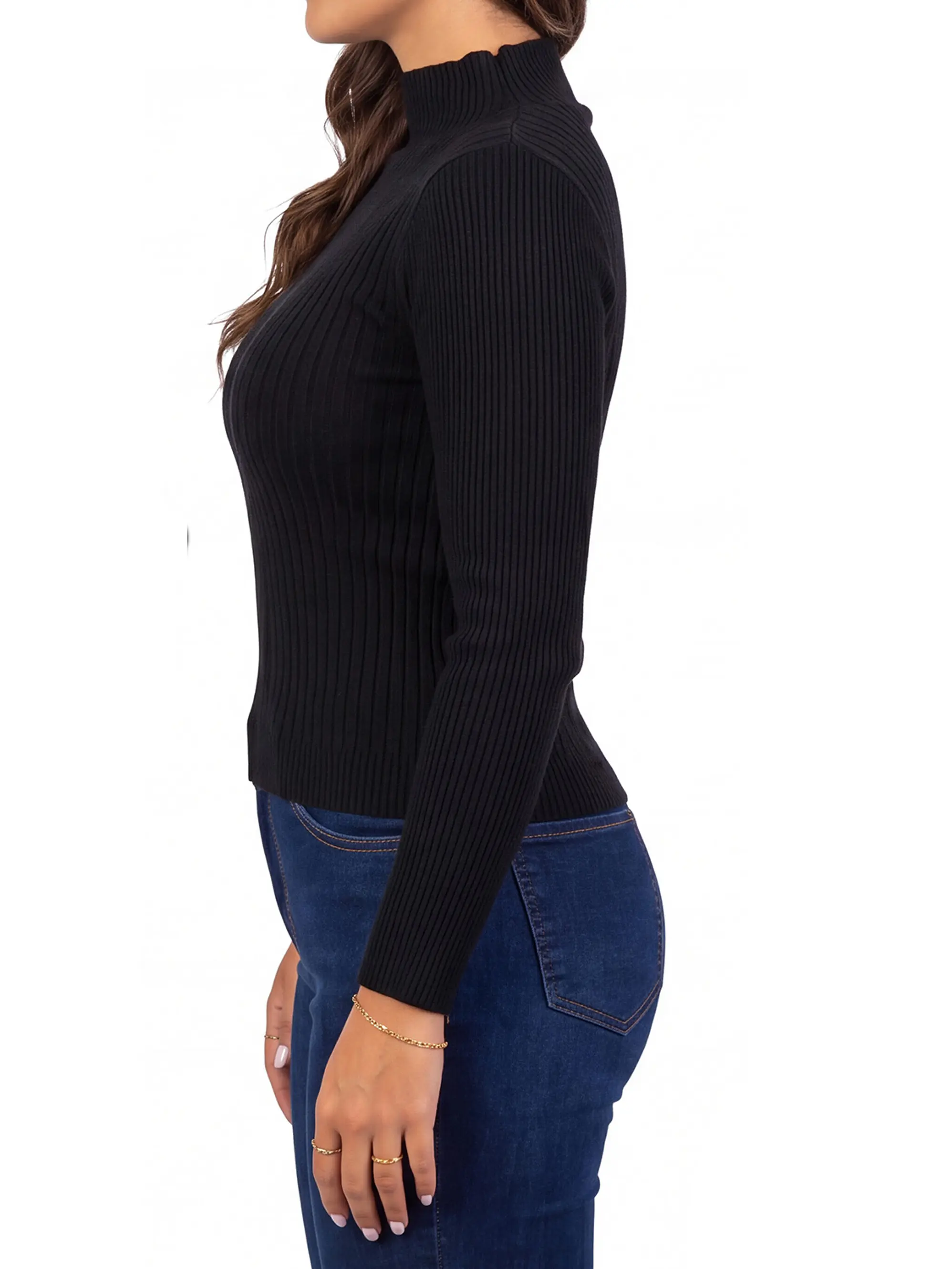 Sweater beatle mujer cuello medio colores crop diseño Isis 2