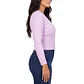 Sweater chaleco acanalado botón brillos Lau colores - Miniatura 3