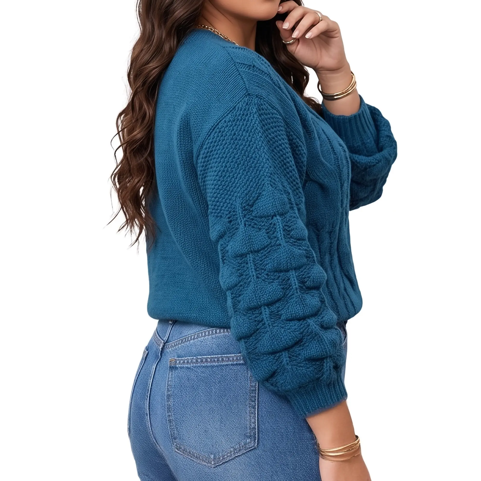 Chaleco mujer lana manga pompón Pandora 3