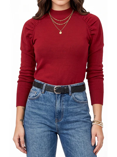 Sweater cuello medio Melisa colores