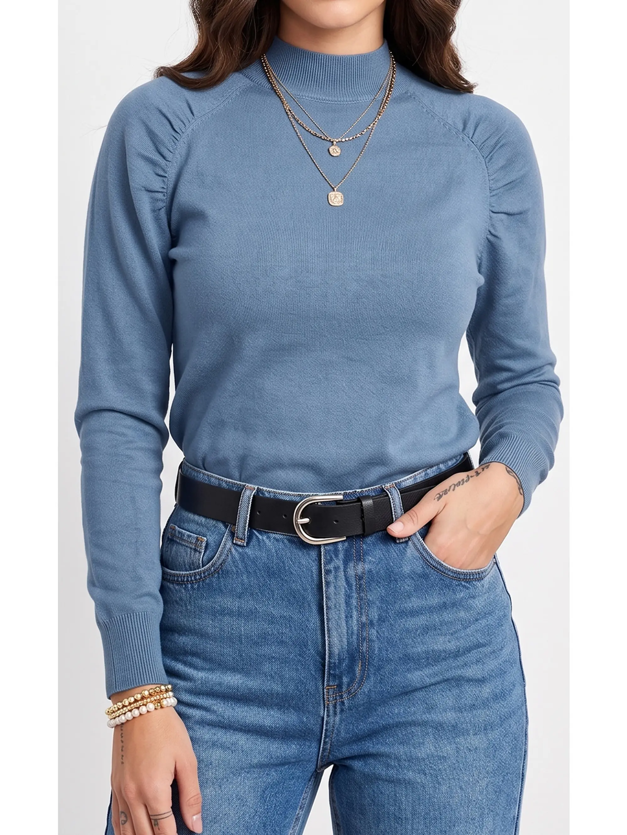 Sweater cuello medio Melisa colores 5