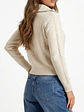 Sweater Mujer Con Medio Cierre Y Trenzas Colores - Miniatura 2