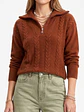 Sweater Mujer Con Medio Cierre Y Trenzas Colores - Miniatura 9