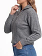 Sweater Mujer Con Medio Cierre Y Trenzas Colores - Miniatura 20
