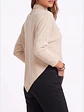 Sweater Mujer Asimétrico en Punta con Cuello Alto - Miniatura 4