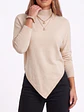 Sweater Mujer Asimétrico en Punta con Cuello Alto - Miniatura 3