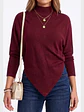 Sweater Mujer Asimétrico en Punta con Cuello Alto - Miniatura 5