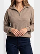 Sweater Tejido con Medio Cierre Metálico y Cuello Alto - Miniatura 5
