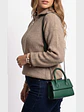 Sweater Tejido con Medio Cierre Metálico y Cuello Alto - Miniatura 6