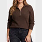 Sweater Tejido con Medio Cierre Metálico y Cuello Alto - Miniatura 1