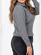 Sweater Tejido con Medio Cierre Metálico y Cuello Alto - Miniatura 10
