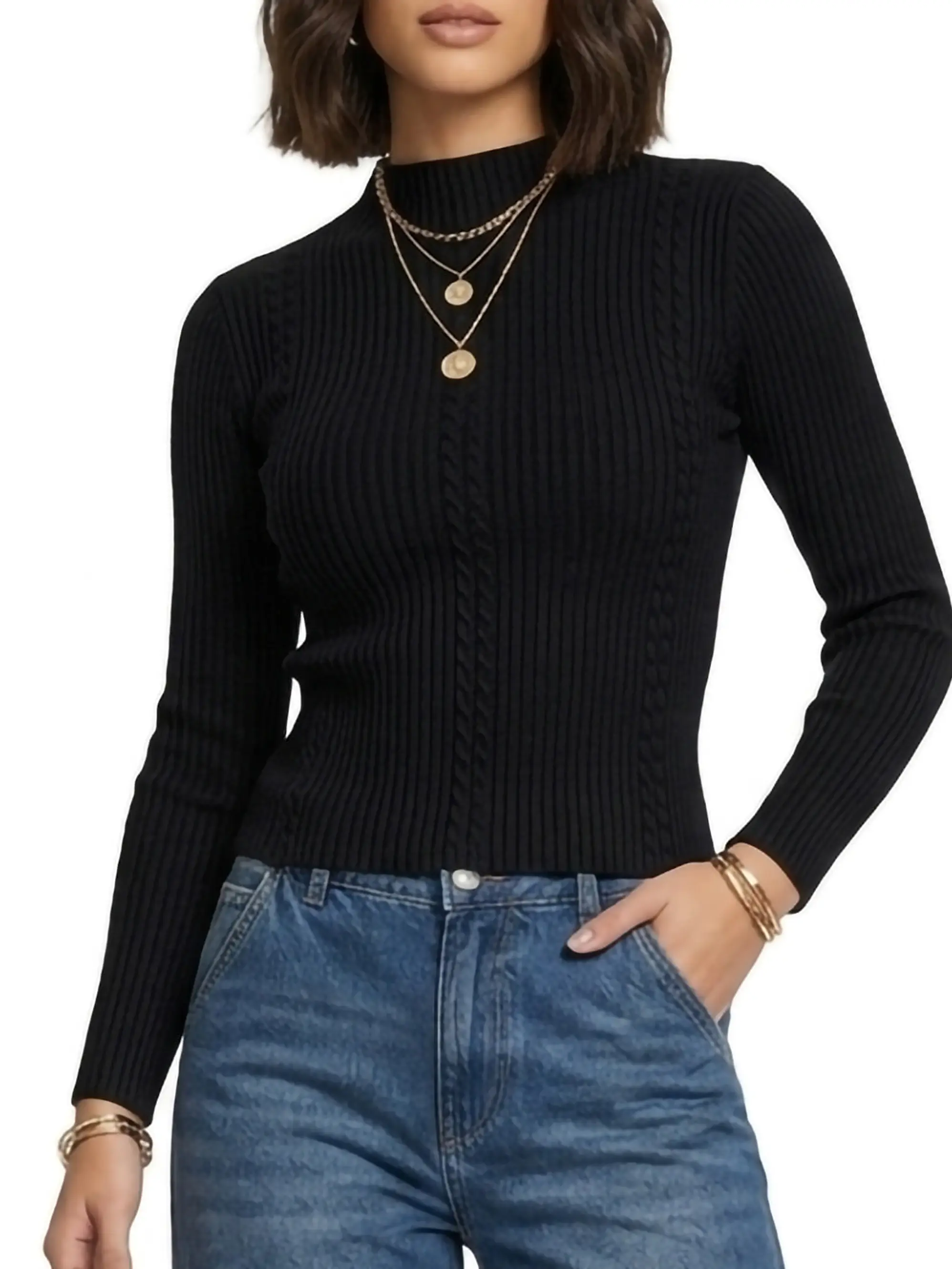 Sweater Canale Trenzas Semi Crop  1
