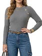 Sweater Rib Acanalado Ajustado Botones Dorados Fino - Miniatura 3