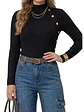 Sweater Rib Acanalado Ajustado Botones Dorados Fino - Miniatura 11