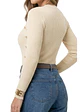 Sweater Rib Acanalado Ajustado Botones Dorados Fino - Miniatura 13