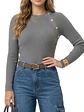 Sweater Rib Acanalado Ajustado Botones Dorados Fino - Miniatura 16