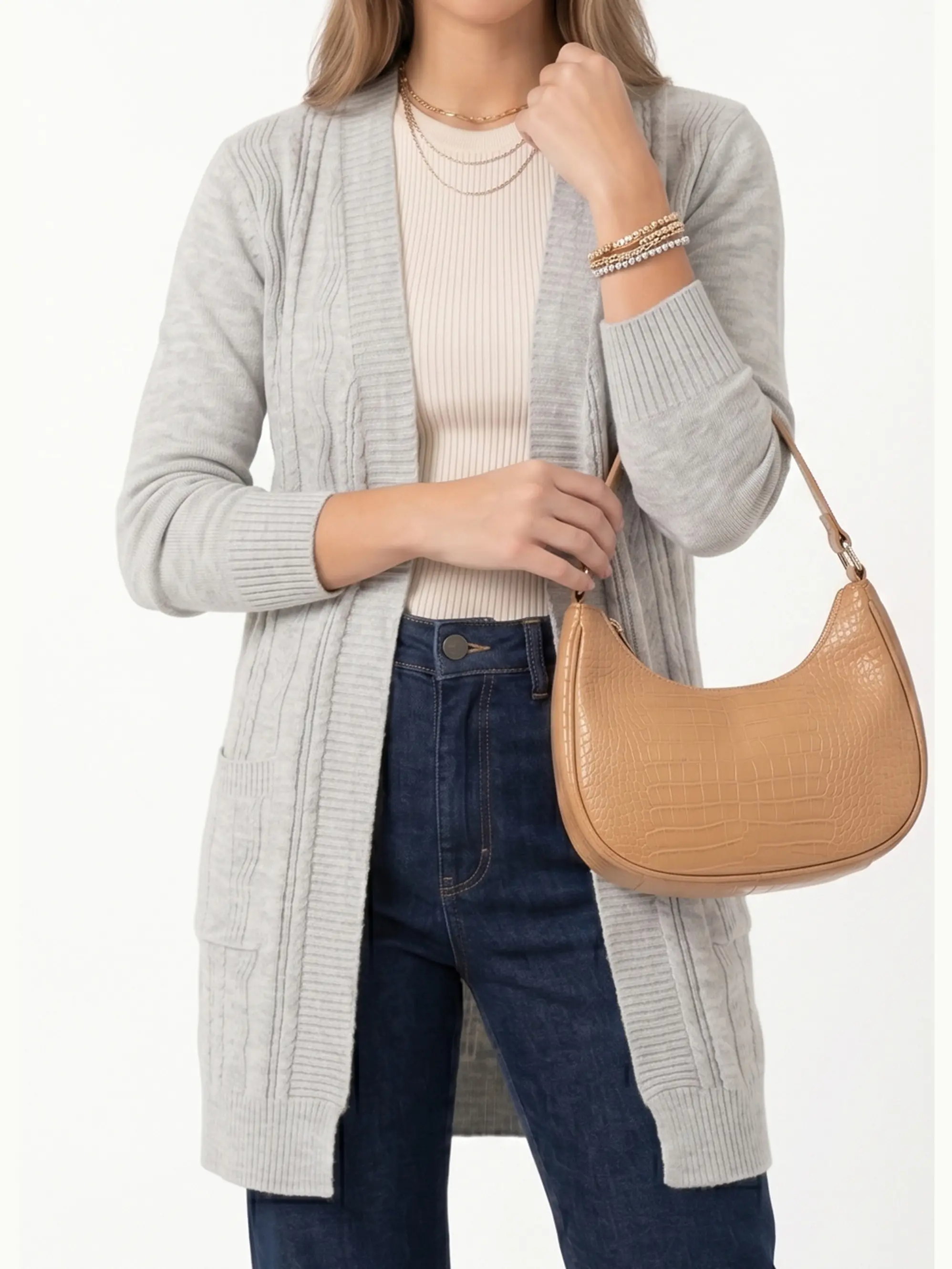 Cardigán spandex invierno texturado Anis colores 4