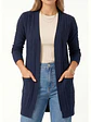 Cardigán spandex invierno texturado Anis colores - Miniatura 7