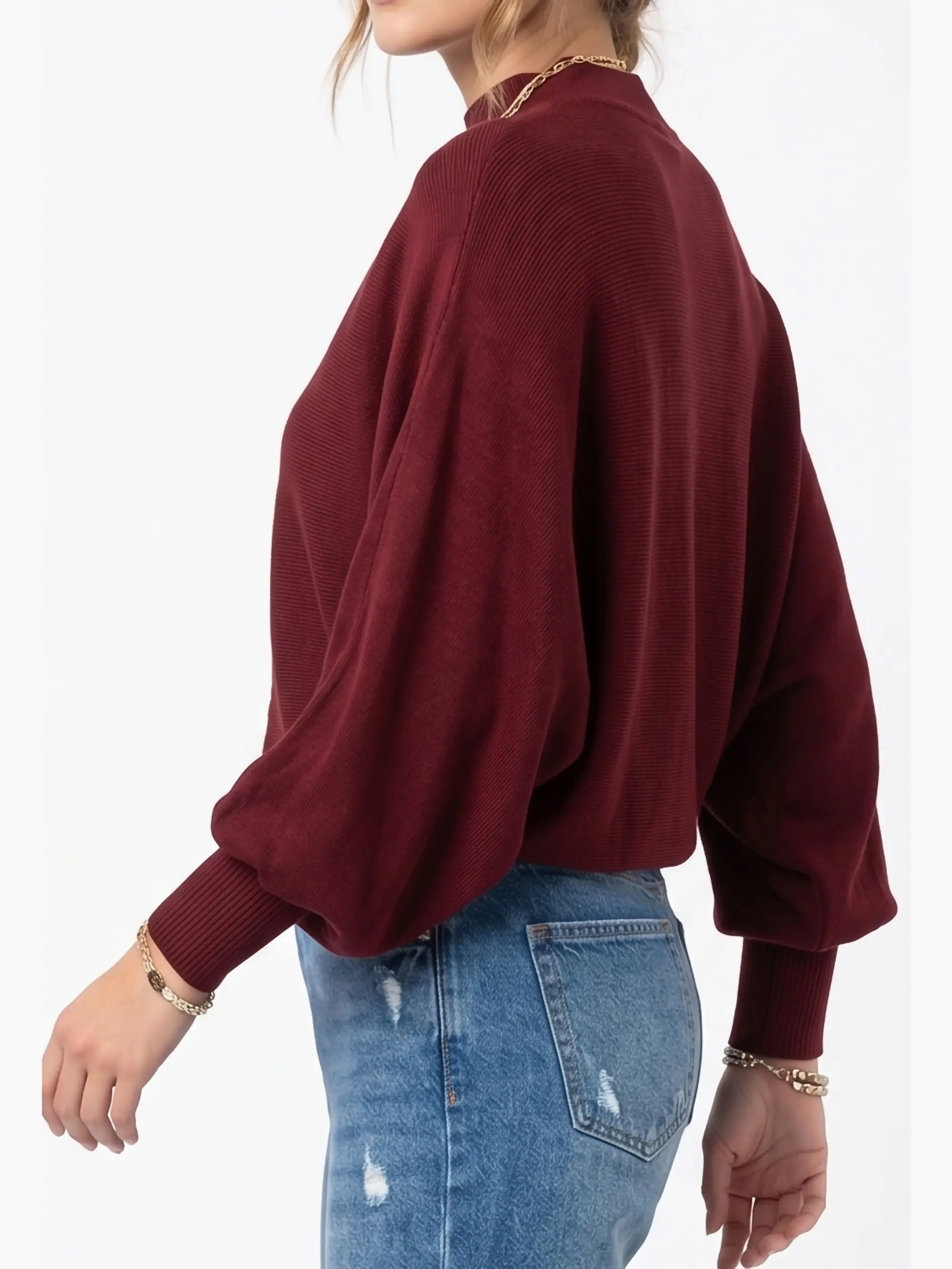 Sweater Pullover Mujer Manga globo colores 4