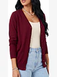 Cardigan Clasico Mujer Botones Escote V Chaleco Liso - Miniatura 2