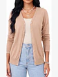 Cardigan Clasico Mujer Botones Escote V Chaleco Liso - Miniatura 15