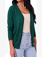 Cardigan Clasico Mujer Botones Escote V Chaleco Liso - Miniatura 14
