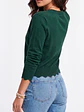 Chaleco Cardigan Mujer Corto Botones Tejido Fino Con Ondas - Miniatura 3