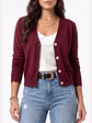 Chaleco Cardigan Mujer Corto Botones Tejido Fino Con Ondas - Miniatura 11