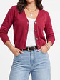 Chaleco Cardigan Mujer Corto Botones Tejido Fino Con Ondas - Miniatura 15