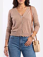 Chaleco Cardigan Mujer Corto Botones Tejido Fino Con Ondas - Miniatura 17