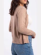 Chaleco Cardigan Mujer Corto Botones Tejido Fino Con Ondas - Miniatura 18