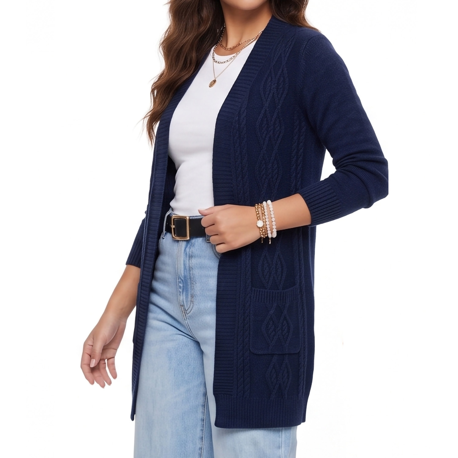 Cardigán spandex invierno texturado Luna colores