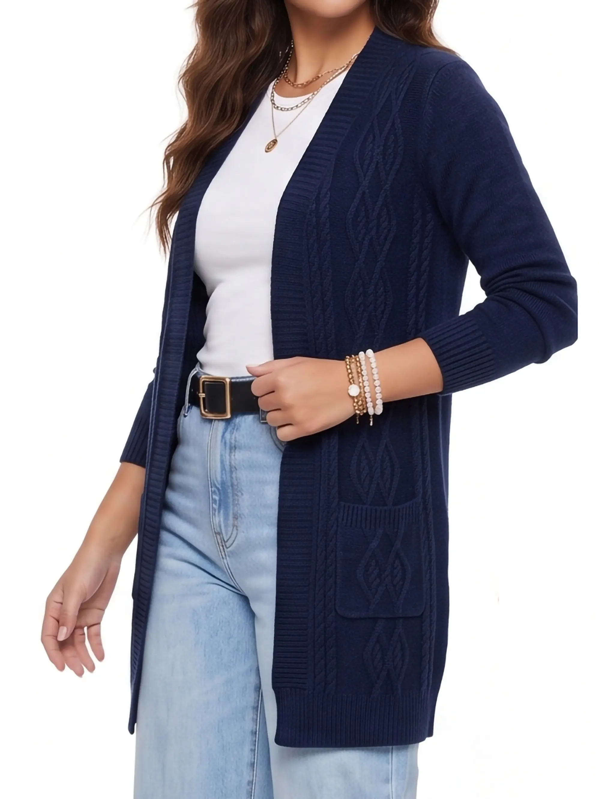 Cardigán spandex invierno texturado Luna colores 1