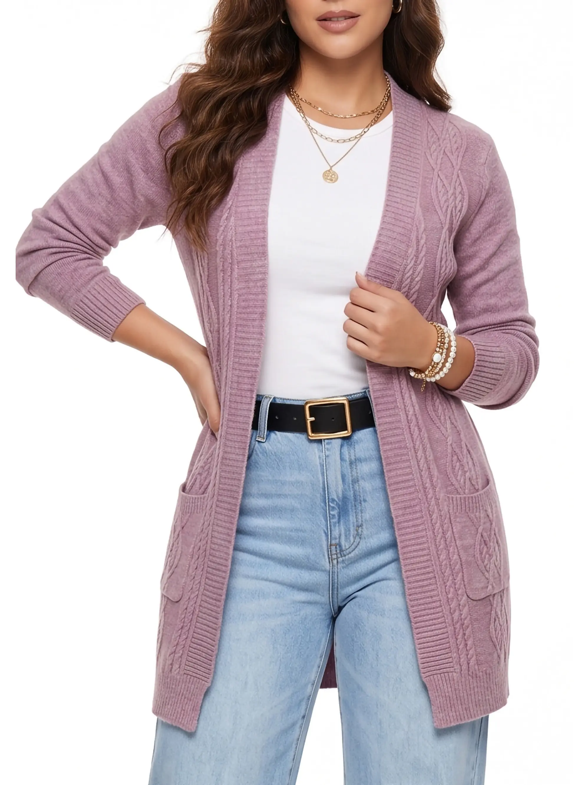 Cardigán spandex invierno texturado Luna colores 10