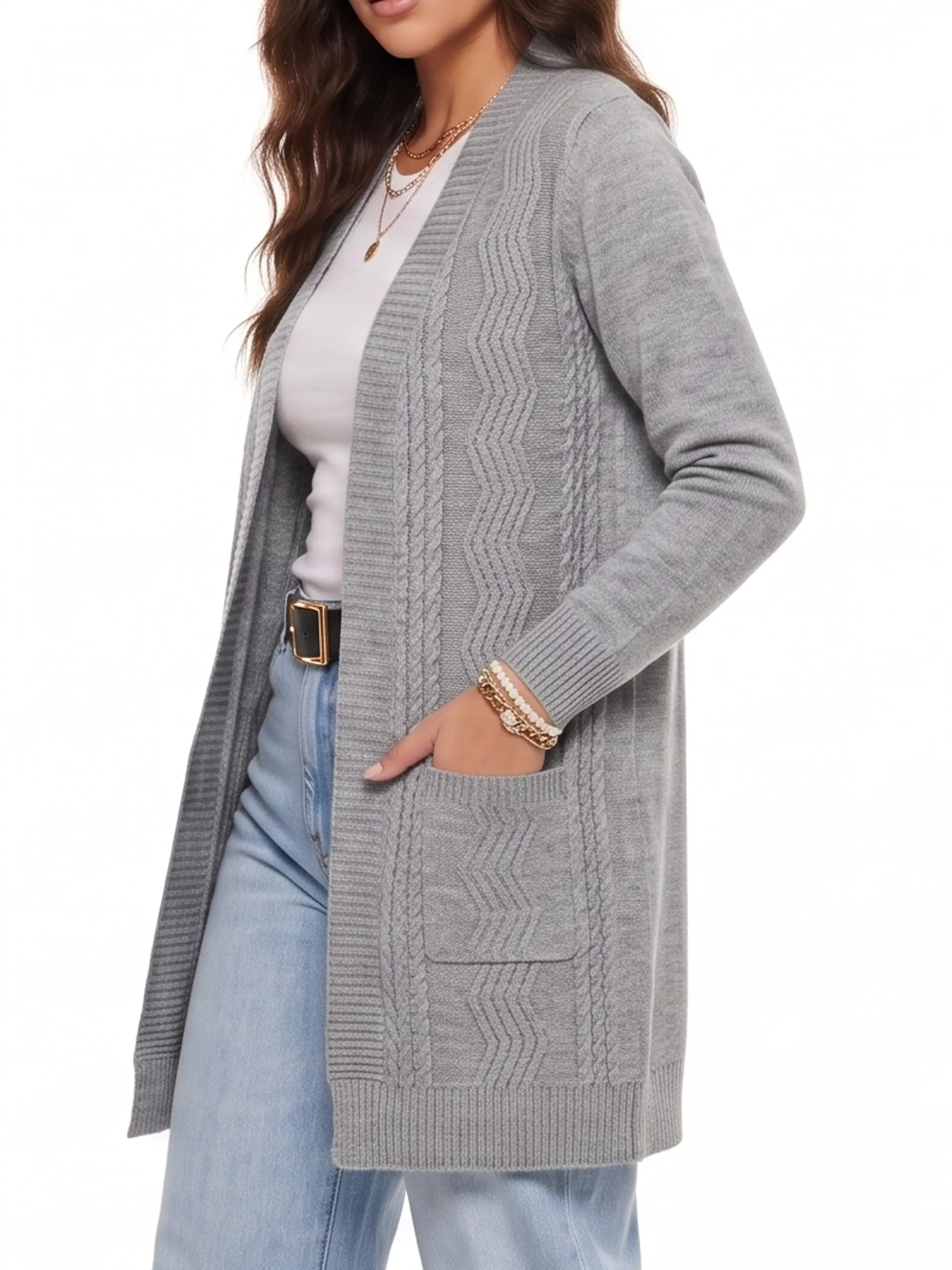 Cardigán spandex invierno texturado Luna colores 14