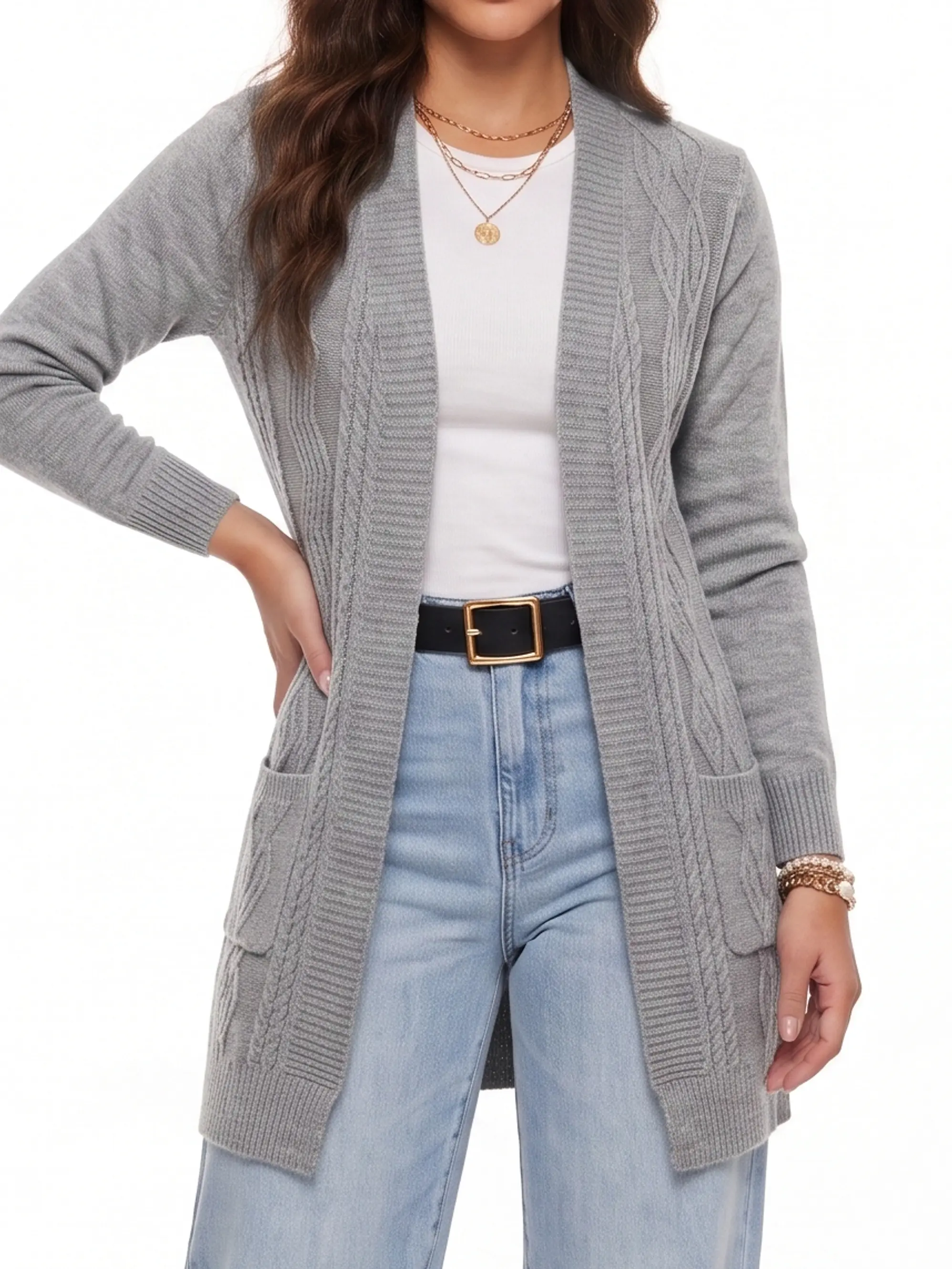 Cardigán spandex invierno texturado Luna colores 15