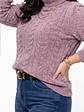 Sweater cuello alto mujer Chenille Luciana - Miniatura 6