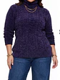 Sweater cuello alto mujer Chenille Luciana - Miniatura 1