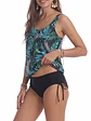 Tankini mujer sport bikini hojas - Miniatura 2