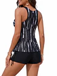 Tankini mujer short straps deportivo bicolor - Miniatura 2