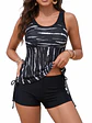 Tankini mujer short straps deportivo bicolor - Miniatura 1