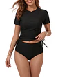 Tankini mujer negro sport surfer - Miniatura 2