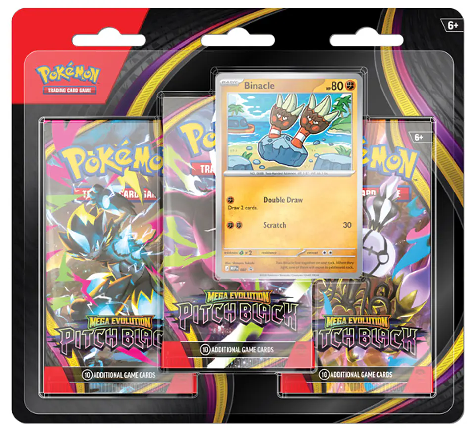 Pokemon TCG: Mega Evolution Pitch Black - 3 Pack Blister Inglés 1